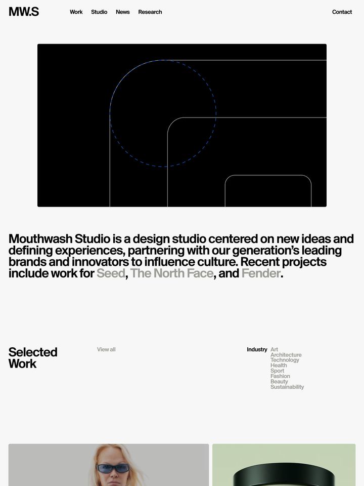 Mouthwash Studio homepage