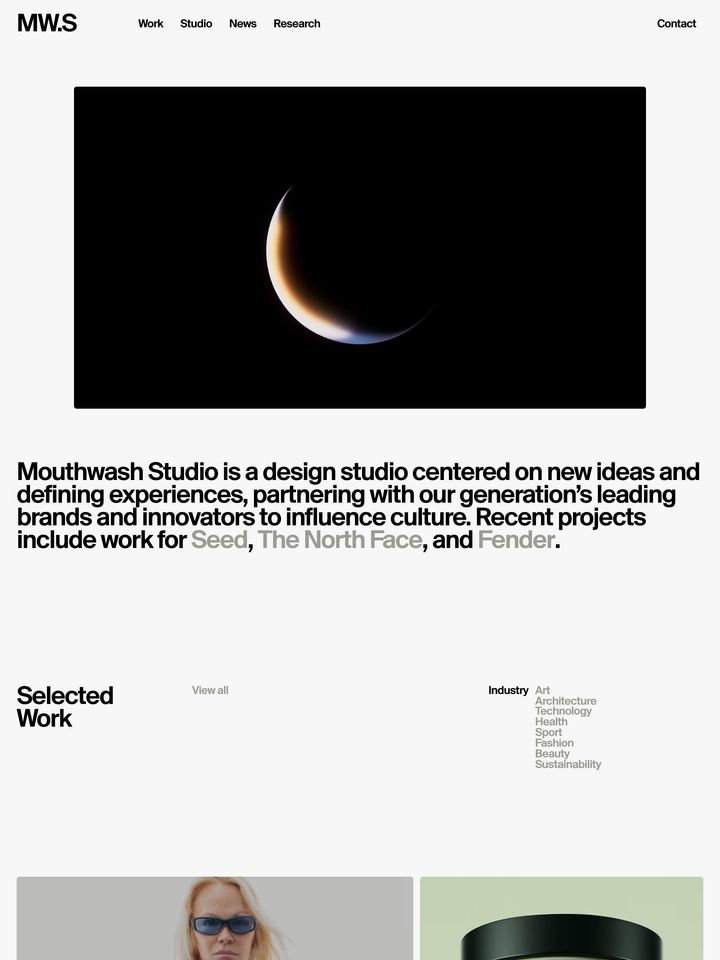 Mouthwash Studio homepage