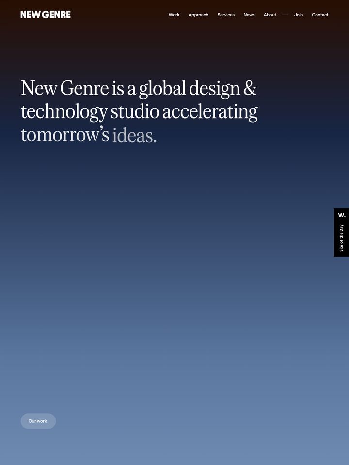New Genre homepage
