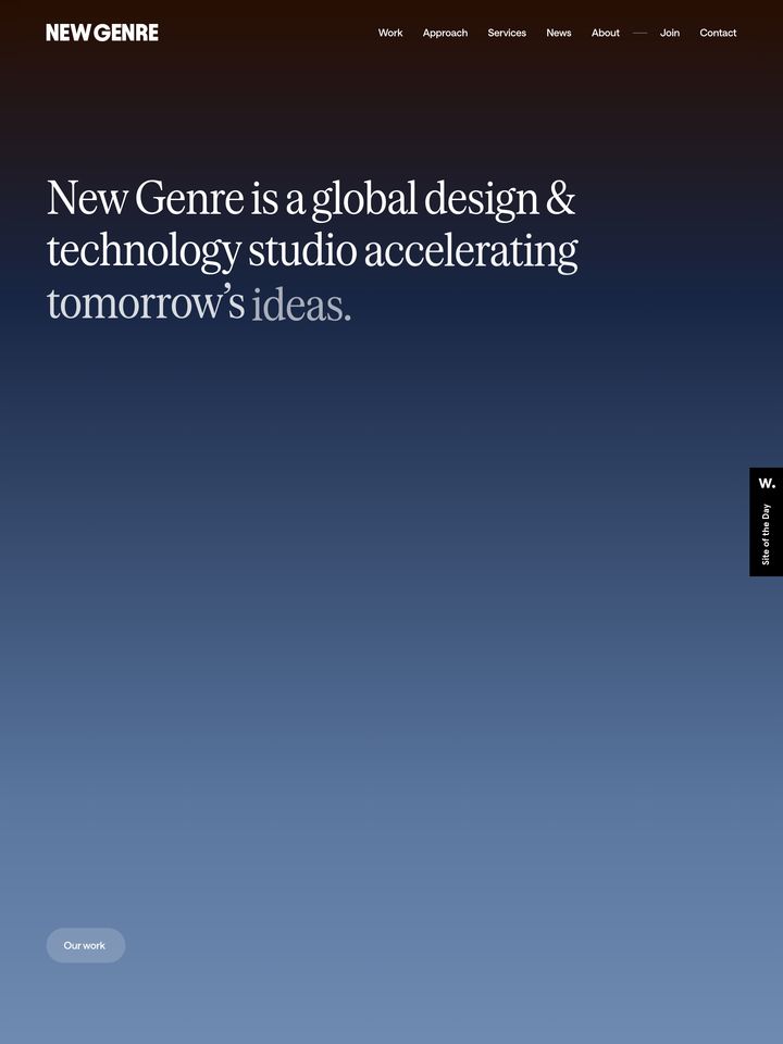 New Genre homepage