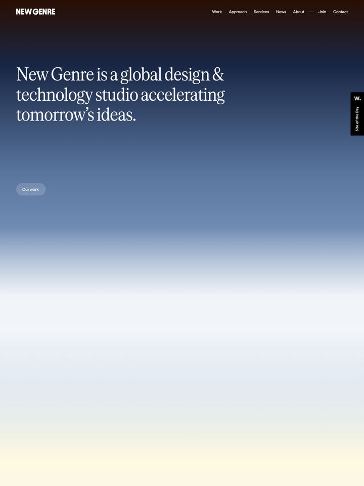 New Genre homepage