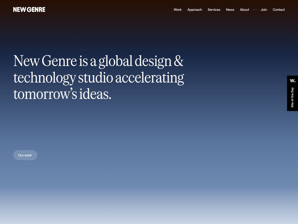 New Genre homepage