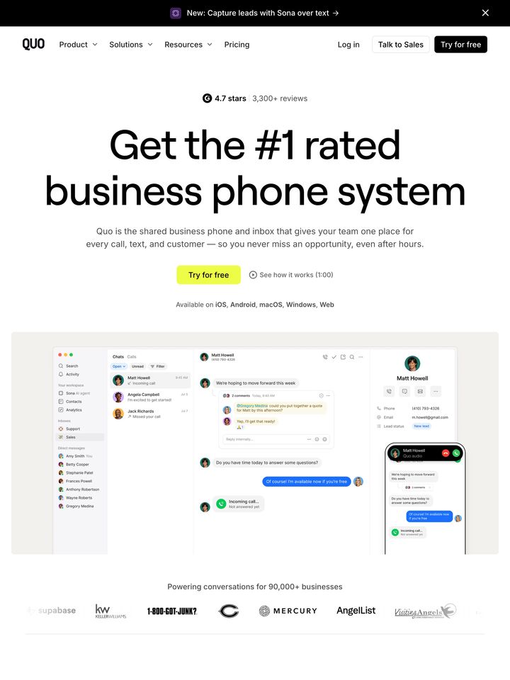 OpenPhone homepage