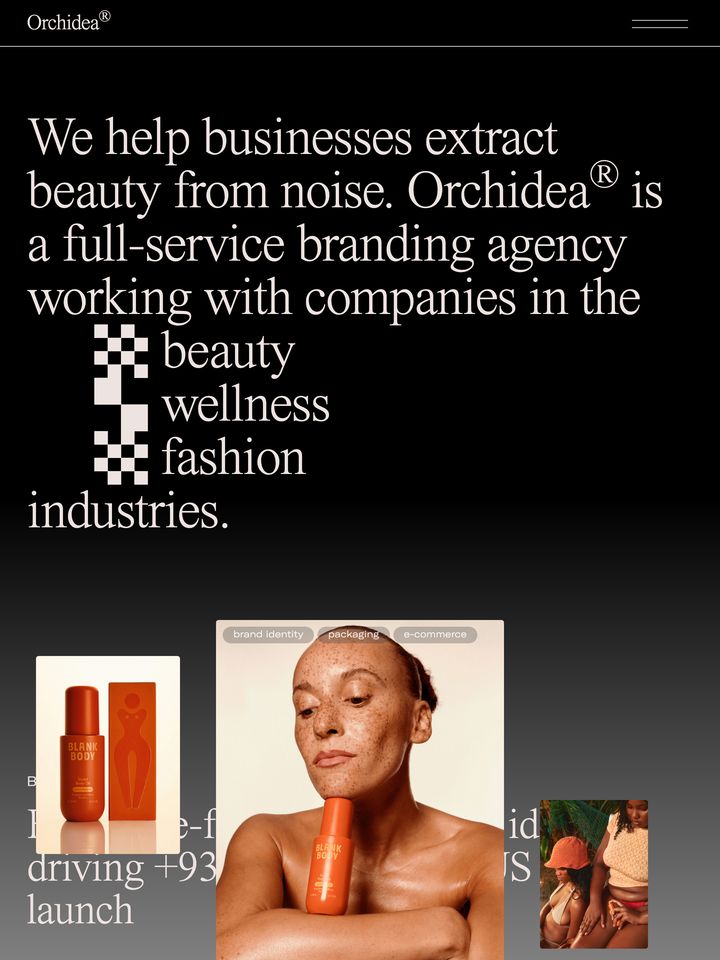 Orchidea Agency homepage