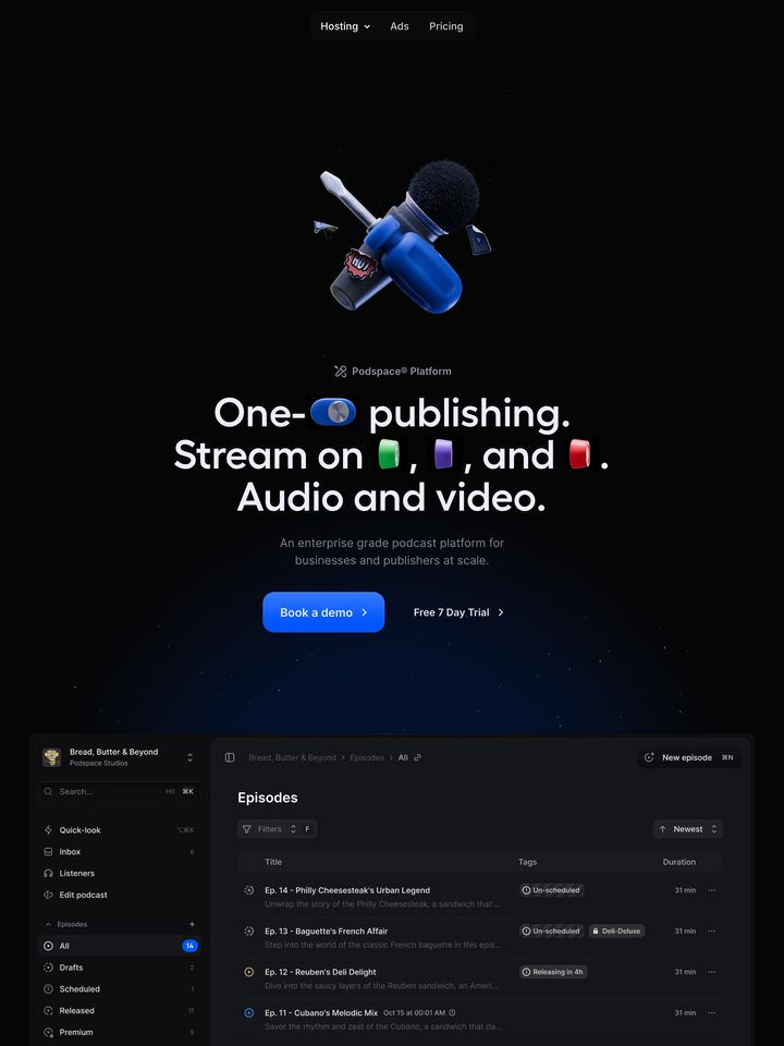 Podspace homepage