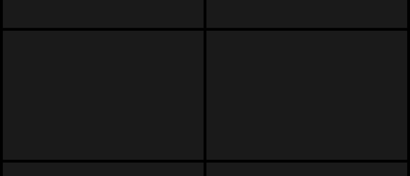 An austere, pitch-black project showcase grid defined entirely by razor-thin borders and quiet monospace labelling.