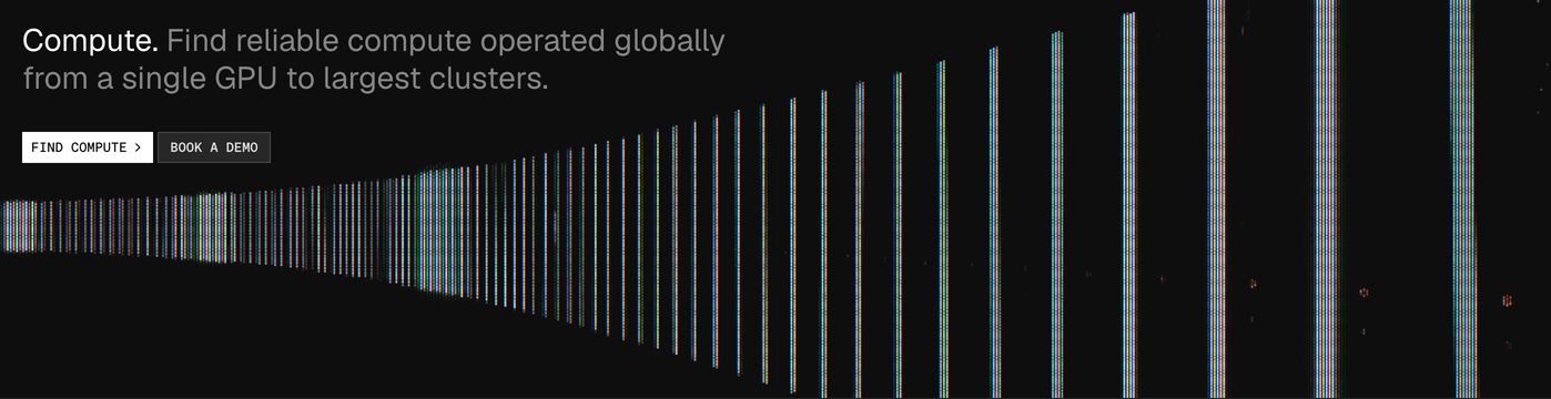 A stark dark infrastructure banner pairing clean technical typography with a receding perspective grid of chromatic scanlines.