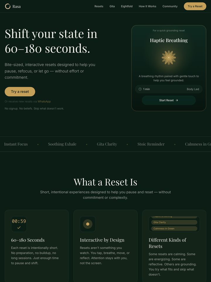 Rasa homepage