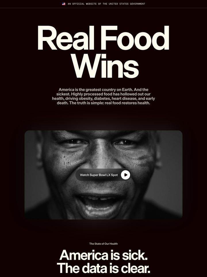 realfood-gov homepage