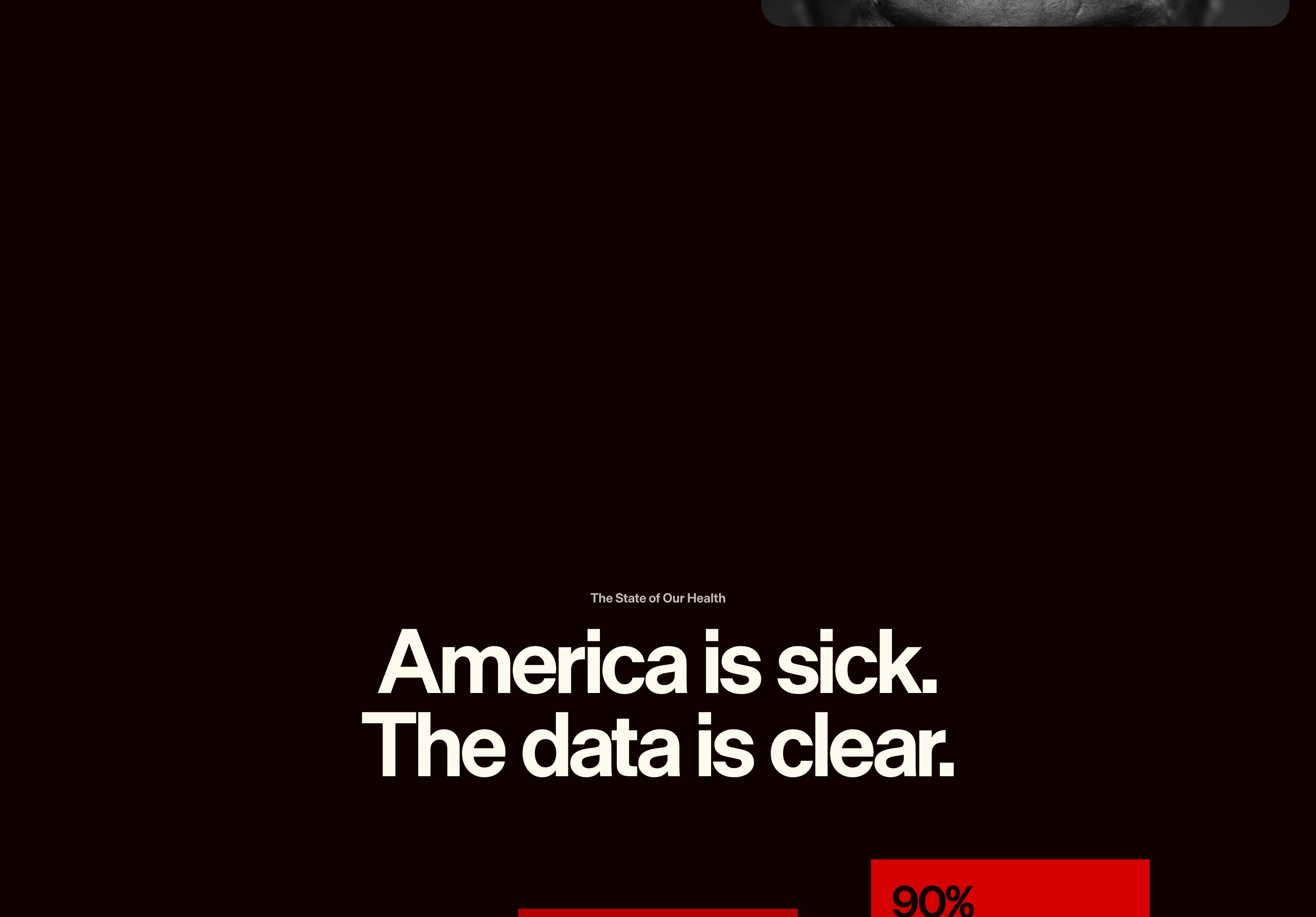Pitch-black, ominous, and starkly confrontational with massive high-contrast typography delivering an urgent statement.