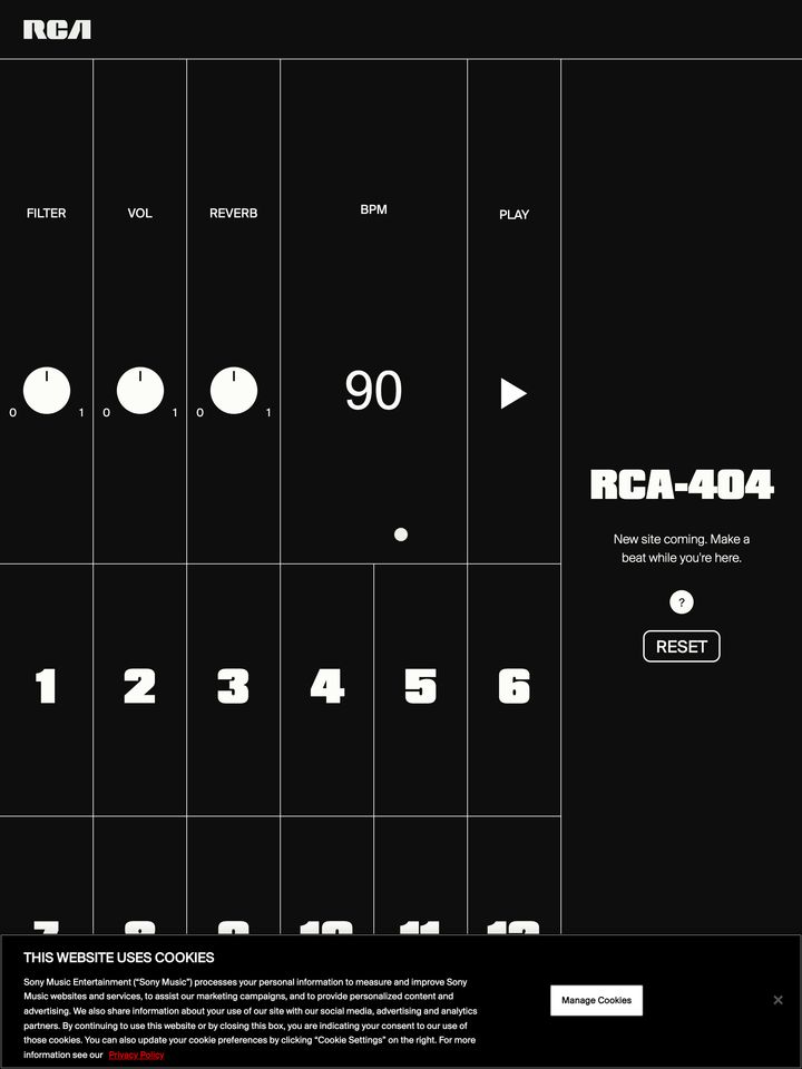 RCA Records homepage