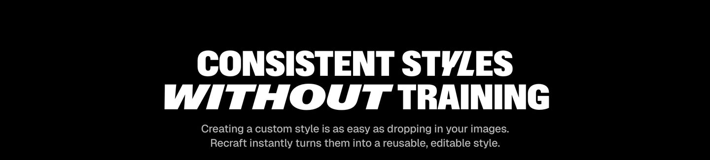 High-contrast typographic statement pairing punchy italicized and condensed letterforms against deep black.