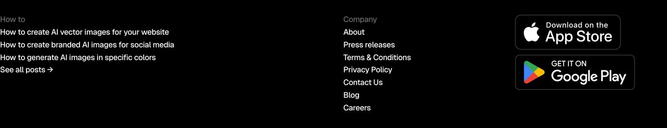 A restrained, dark minimal footer organizing navigational links and app download badges with clean utility.
