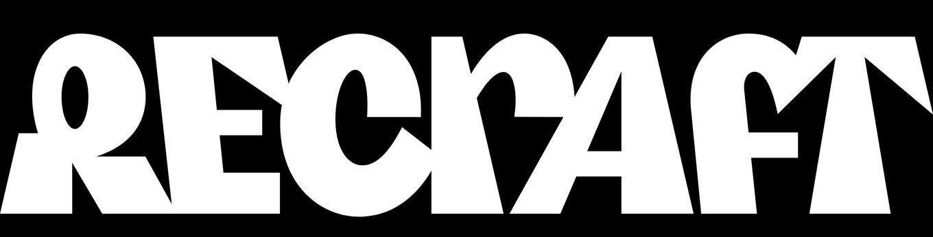 A stark, massive high-contrast logo graphic dominating the frame with dramatic custom letterforms.