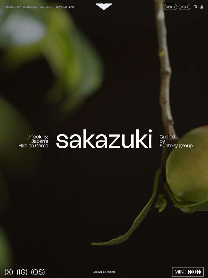 SAKAZUKI homepage
