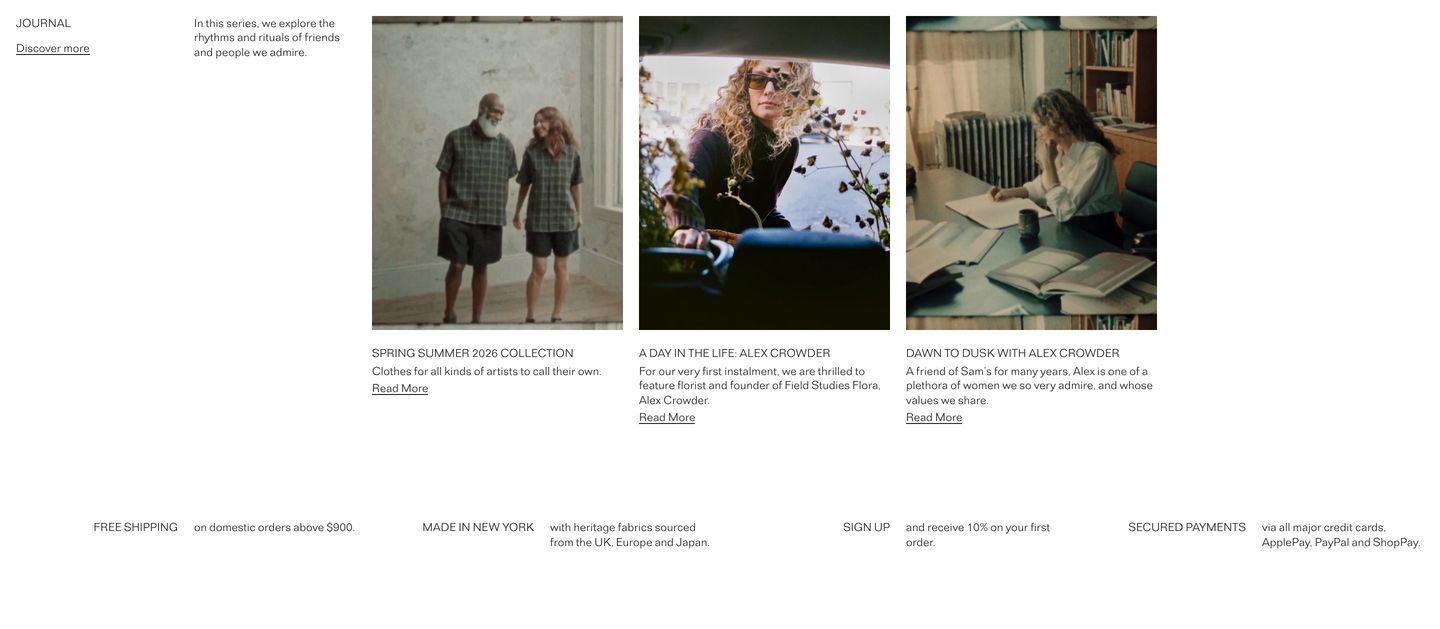 A quiet editorial journal gallery with muted, filmic lifestyle imagery set against an airy white canvas and delicate sans-serif typography.