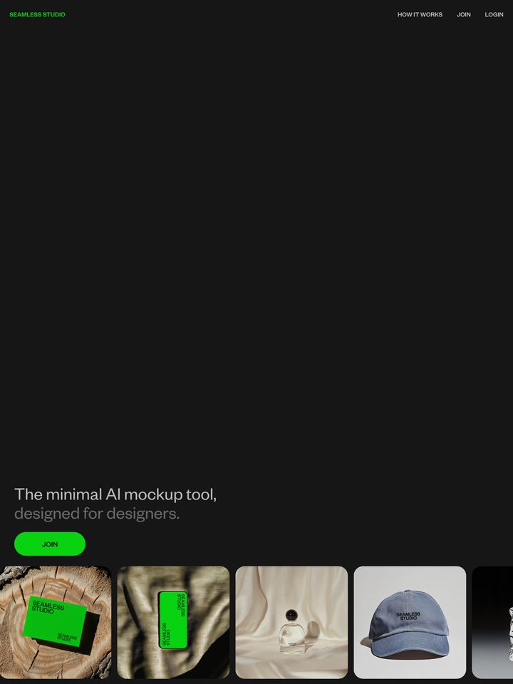 Seamless Studio homepage