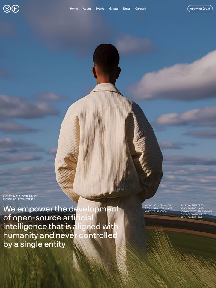 sentient-foundation homepage