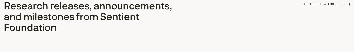 Quiet, airy section header pairing a clean grotesk headline with a compact monospace archive link.