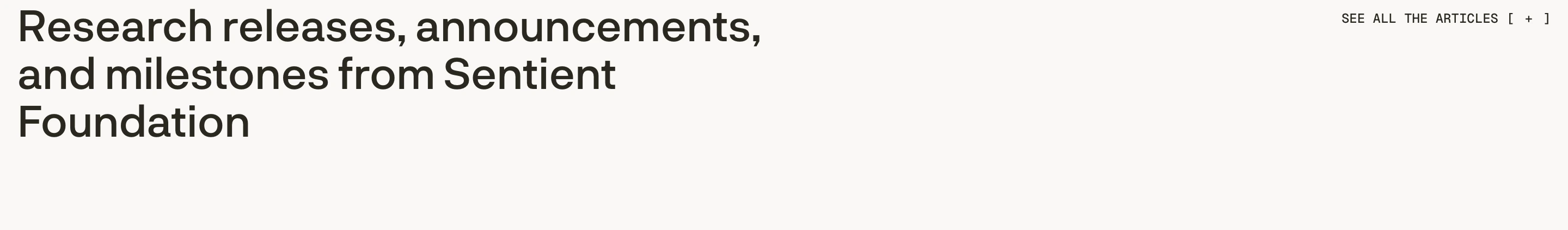 Quiet, airy section header pairing a clean grotesk headline with a compact monospace archive link.