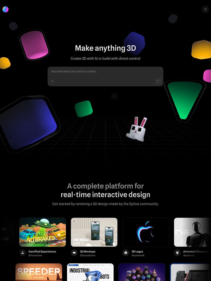 Spline homepage