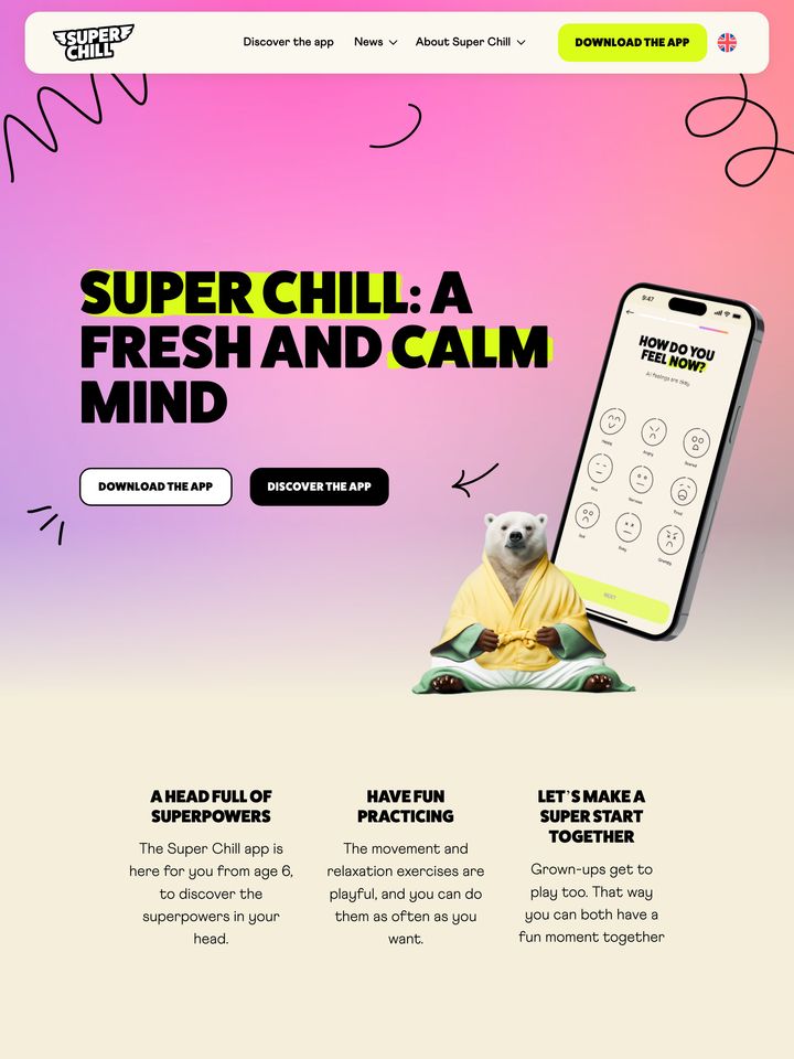 Super Chill homepage
