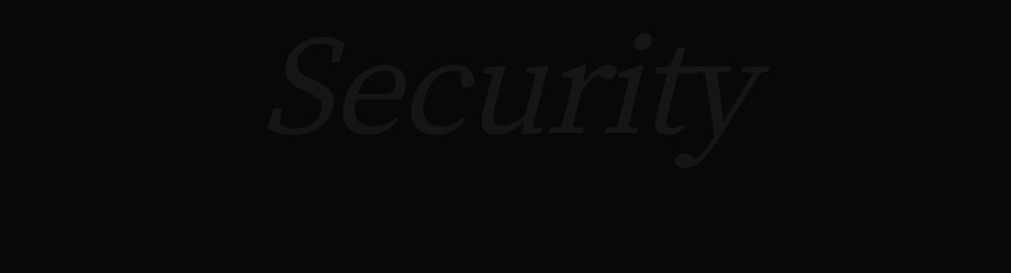 A nearly invisible, elegant italic serif wordmark emerging quietly from a deep black void as a chapter break.