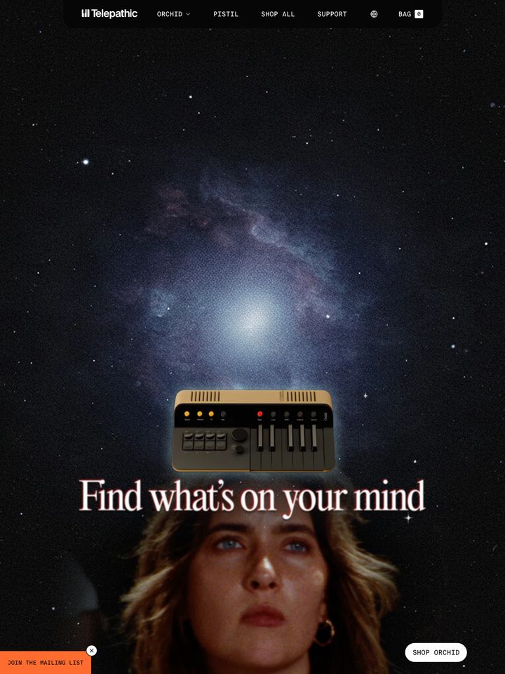 telepathicinstruments-com homepage