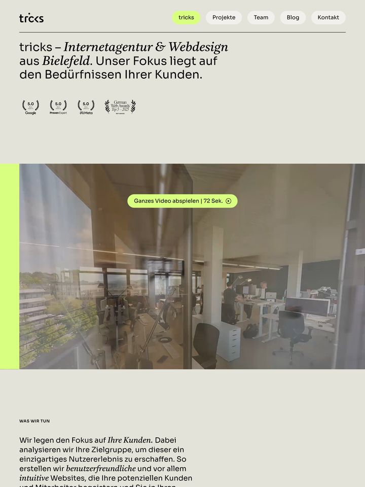tricks-de homepage