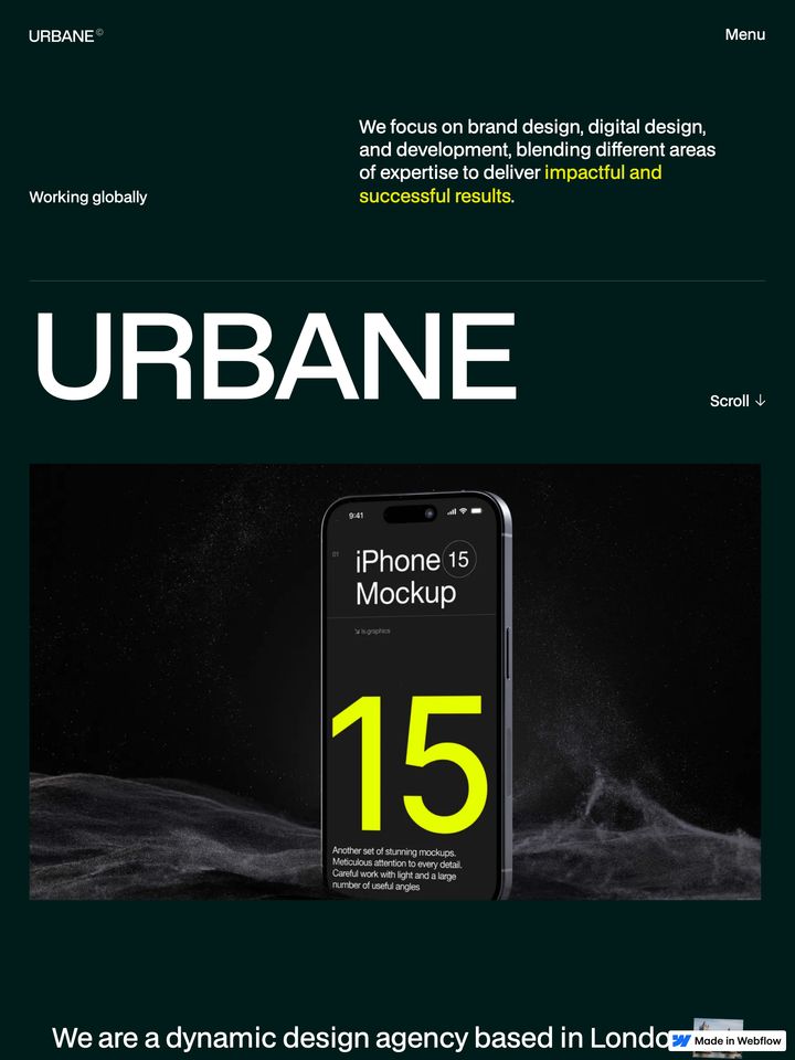 Urbane homepage
