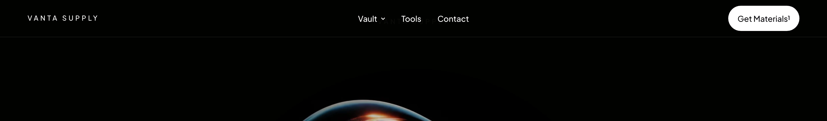 Sleek, dark navigation bar floating quietly with crisp white typography and a prominent pill CTA.
