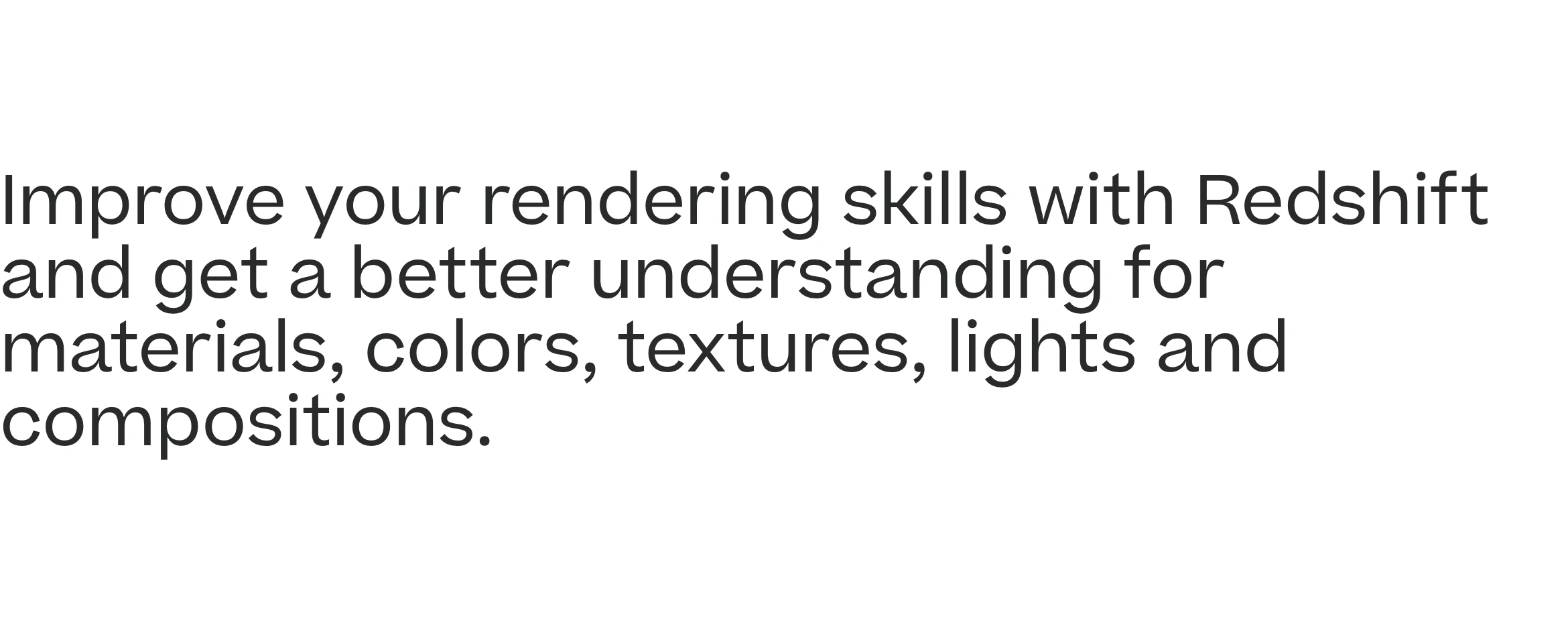 Spare typography-driven statement set in a clean geometric sans with generous white space.