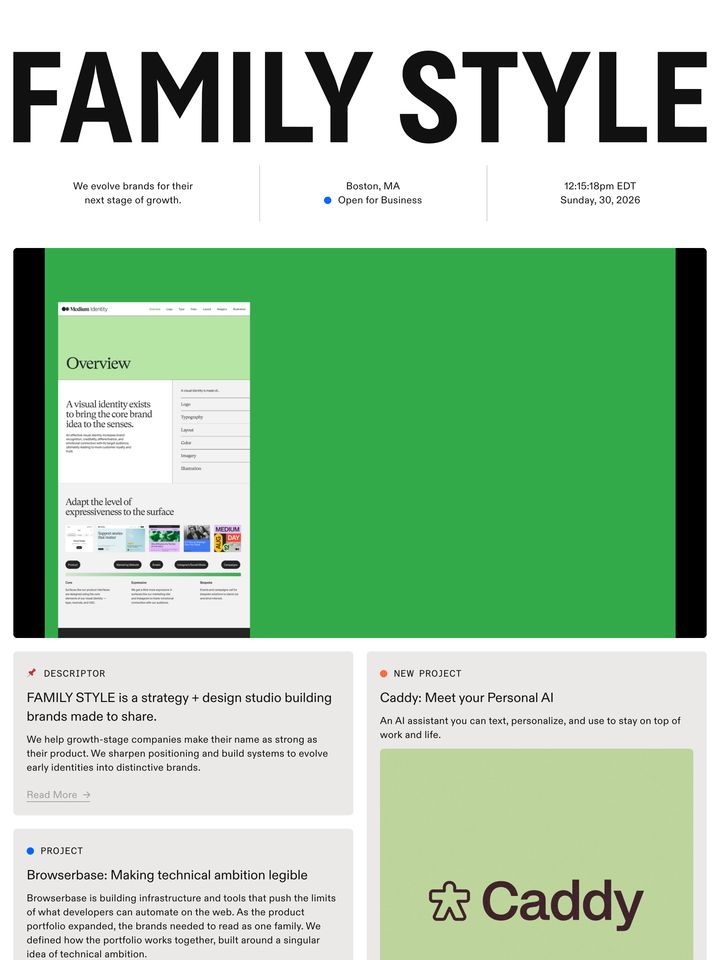 wearefamilystyle-com homepage