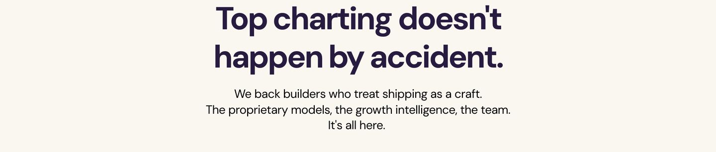 Clean, warm-toned typography statement with tight editorial spacing and confident centered messaging.