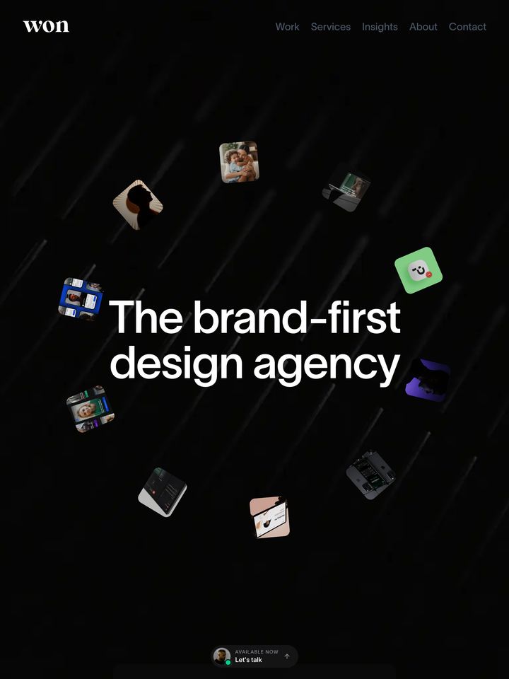 Won Agency homepage