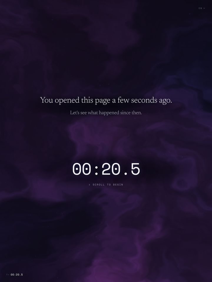 You Are Here in Time homepage