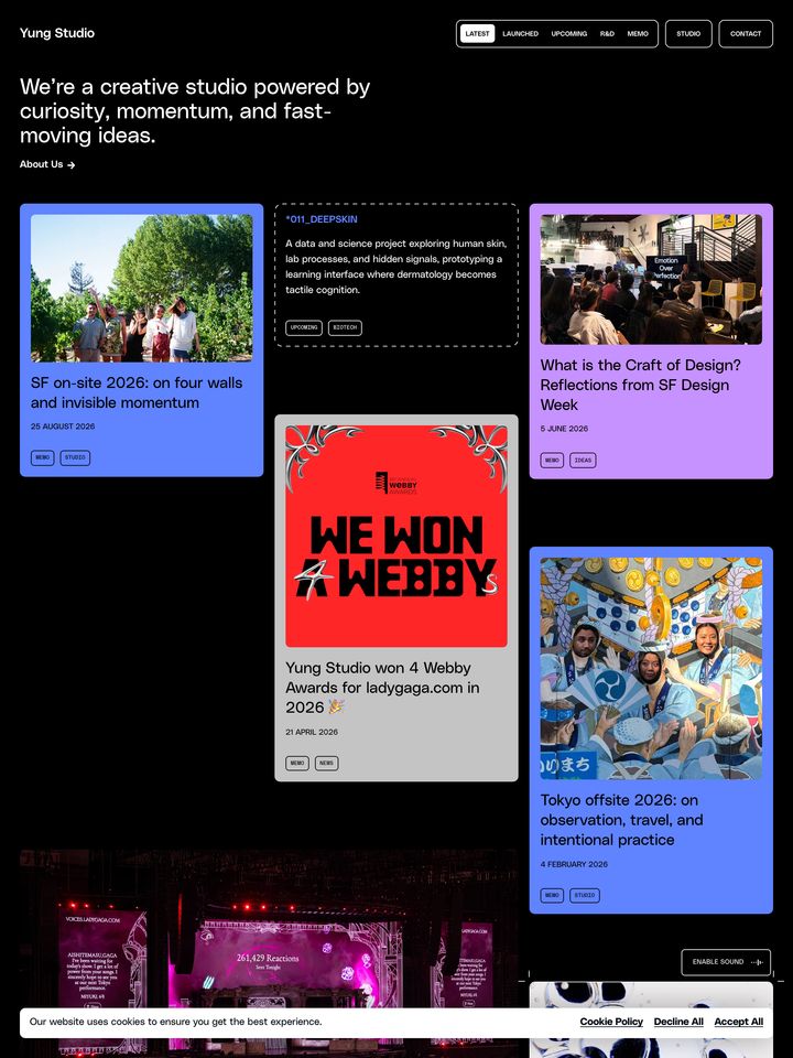 Yung Studio homepage