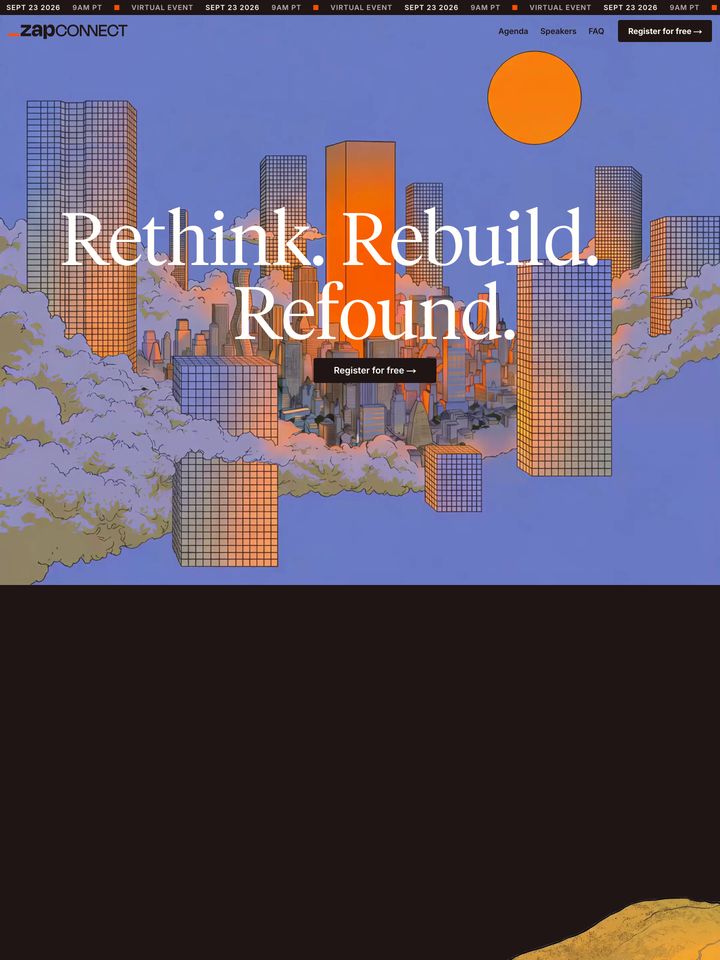 ZapConnect 2026 homepage