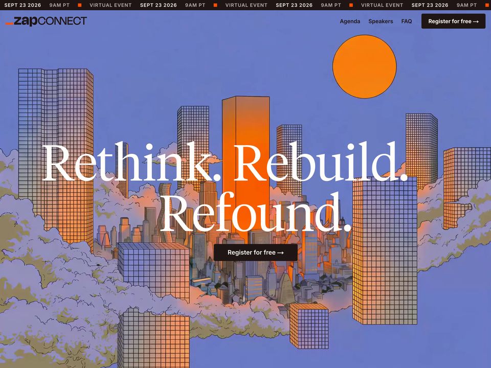 ZapConnect 2026 homepage